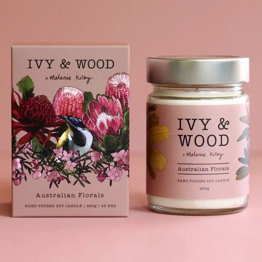 IVY & WOOD - Australian Florals Scented Candle - 'Australiana' Collection