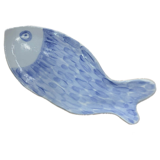 EARTH BY HAND- Hand Built Painted "Fish" Platter