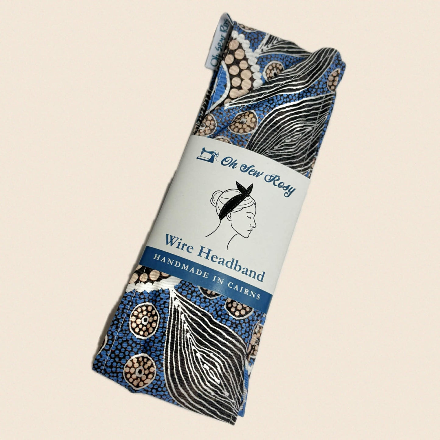 OH SEW ROSY: WIRE HEADBAND - Bush Tucker (Warlukurlangu Fabric)