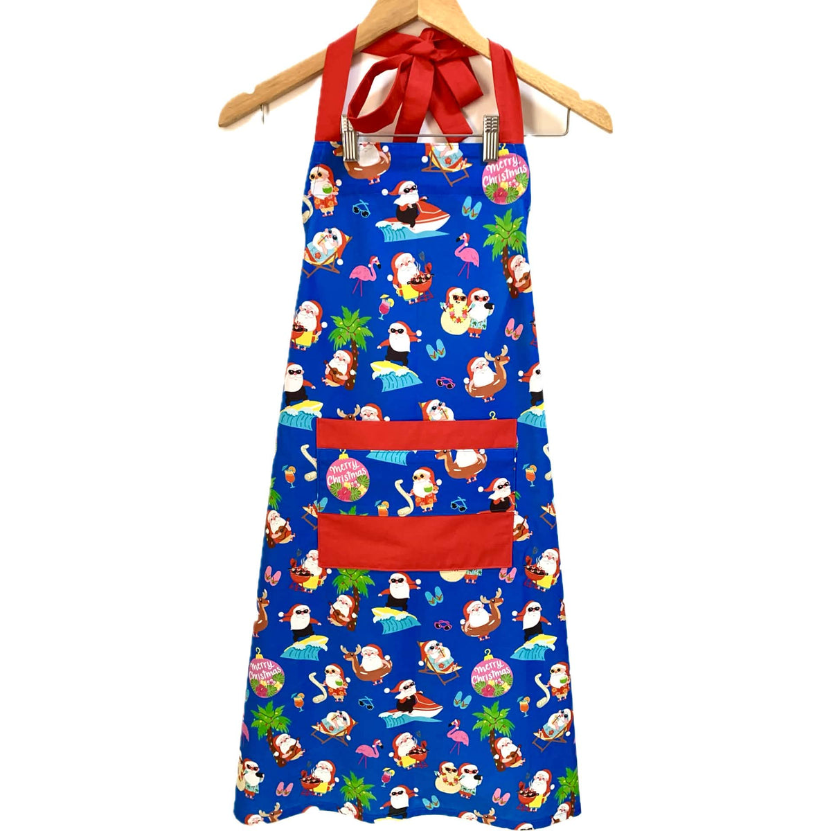 MUMMA WHOOPEE - "Surfing Santa" Christmas Apron