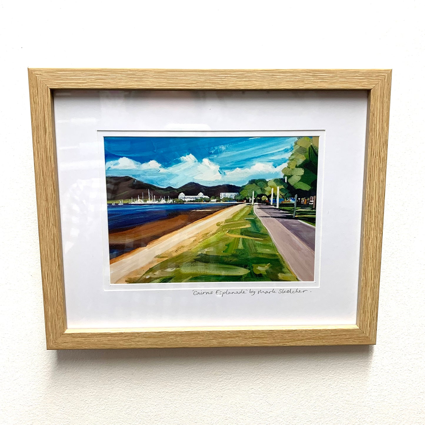 Mark Skelcher Artist - "Cairns Esplanade"- Framed Artist Print