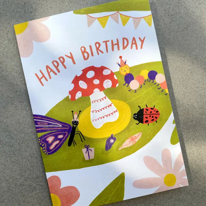 LAUREN SISSON STUDIO- "Bug Party" Birthday Card