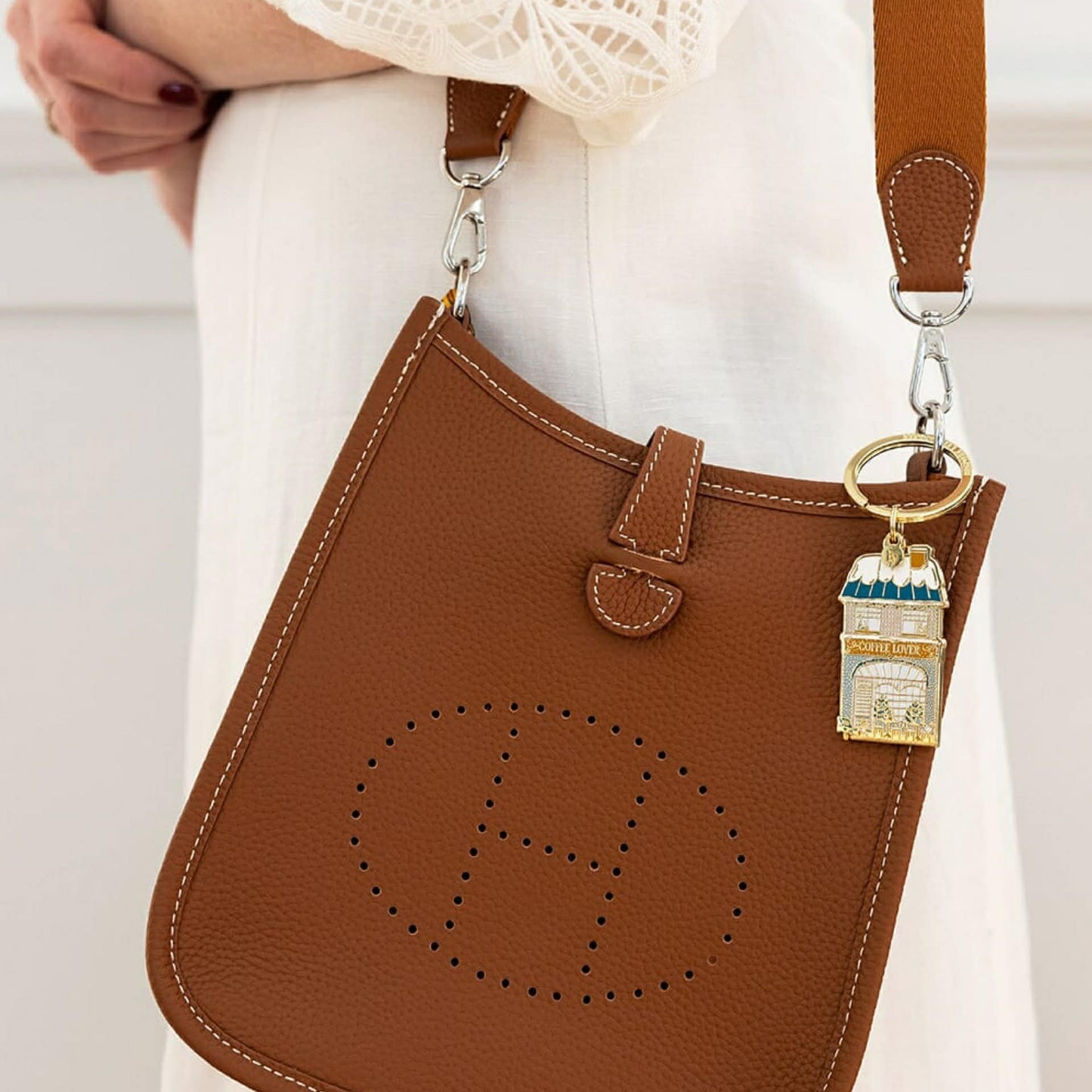 BESPOKE LETTERPRESS - Coffee Lover - Enamel Key Ring