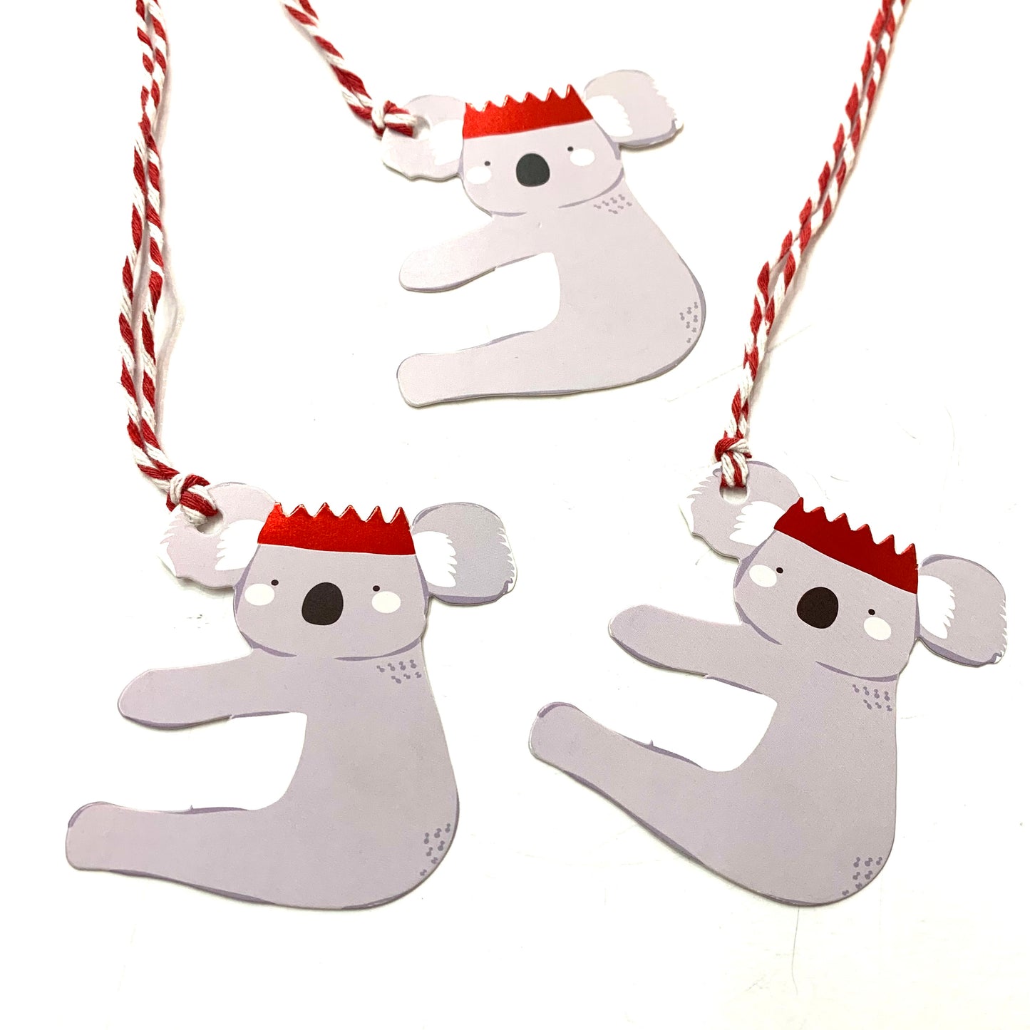 CANDLEBARK CREATIONS - "Koala Crown"- CHRISTMAS TAGS