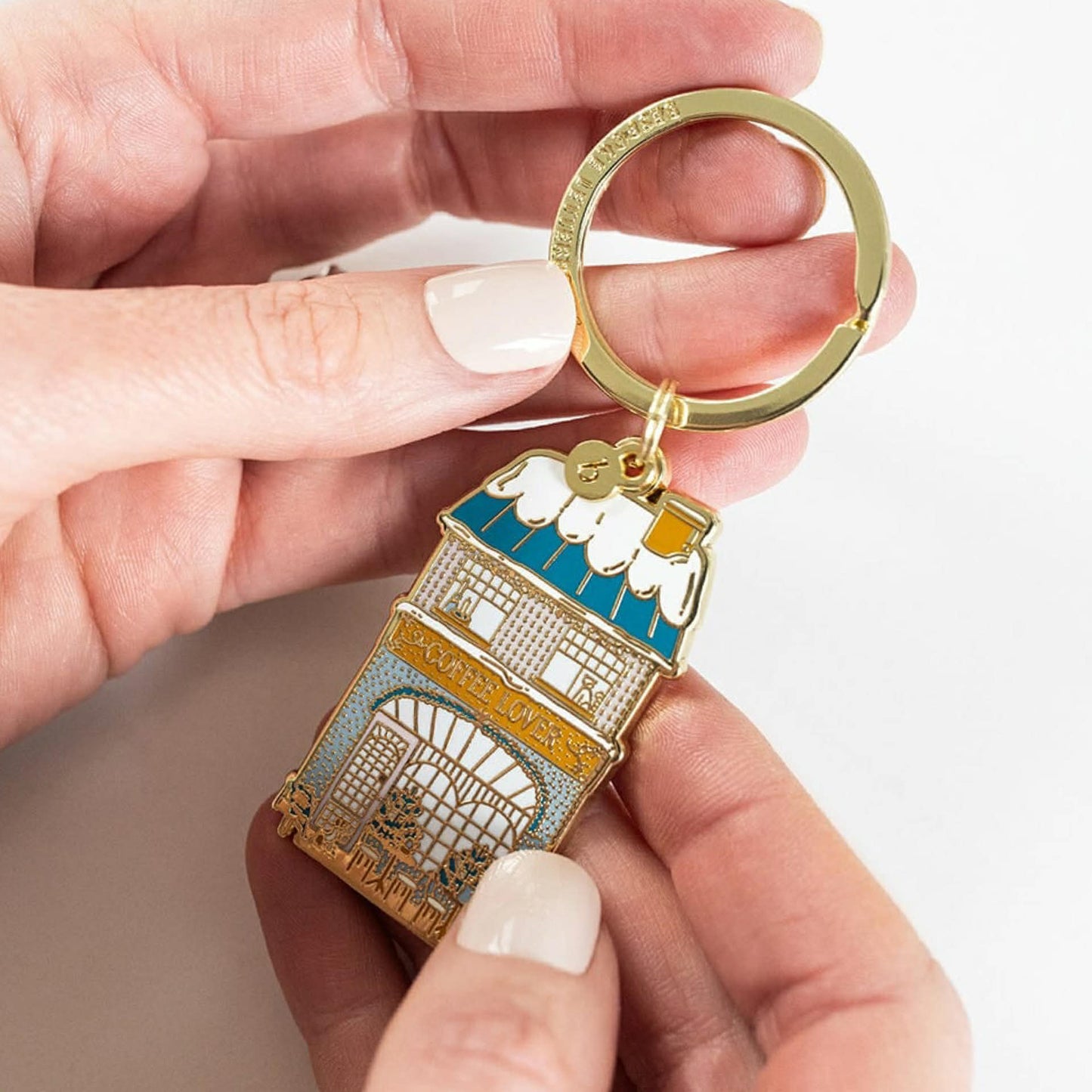 BESPOKE LETTERPRESS - Coffee Lover - Enamel Key Ring