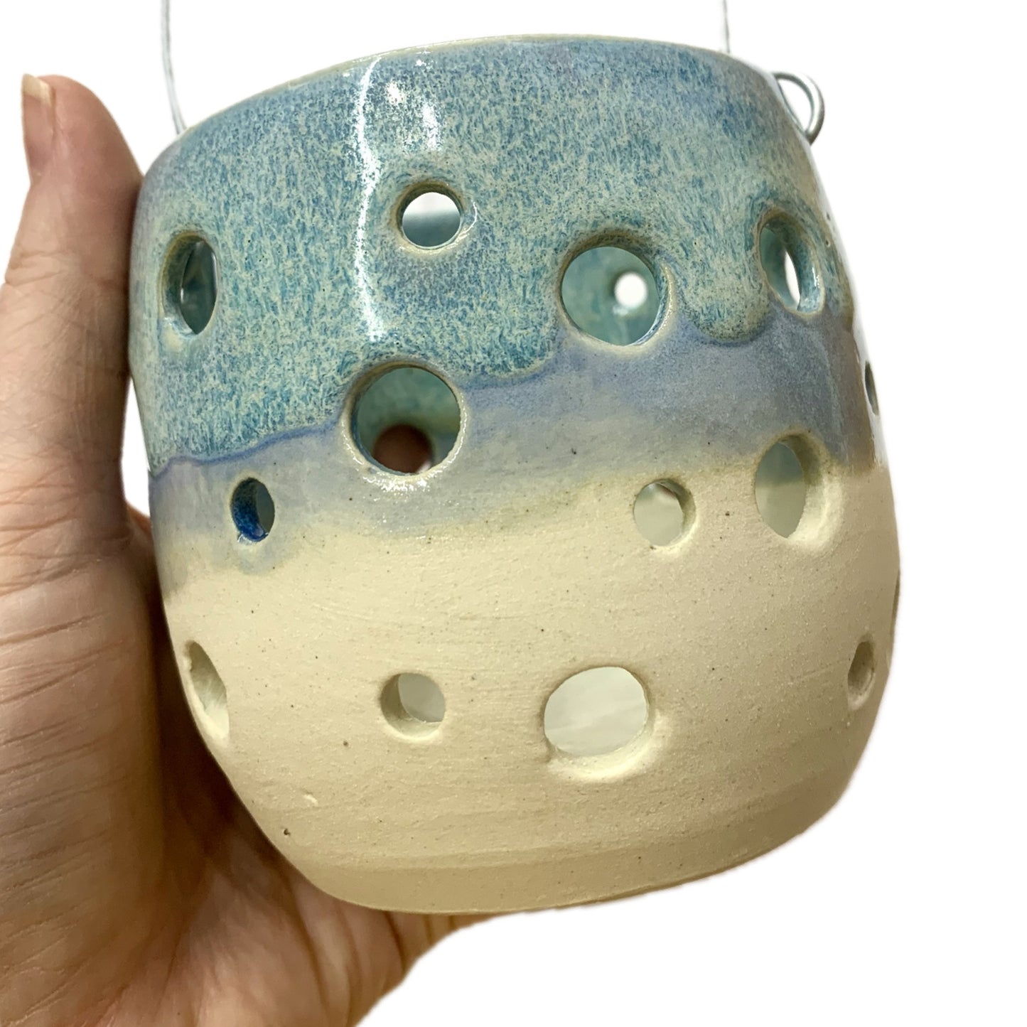 EARTH BY HAND- Blue Melt Hanging Lanterns