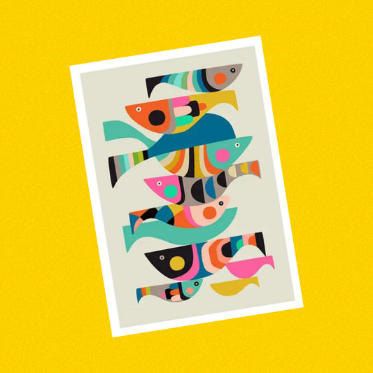 3 BIRDIES STUDIO- "Under the Sea Fish" A5 Art Print