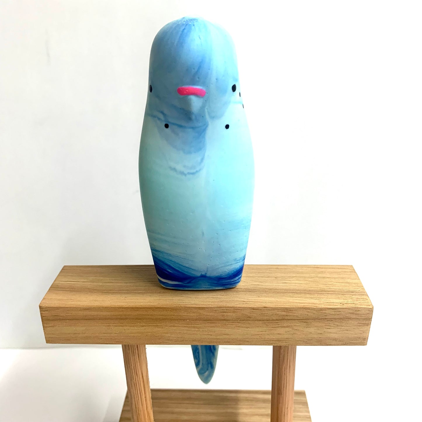 PETE CROMER - RESIN BUDGERIGAR #1 - Blue Ocean Swirl
