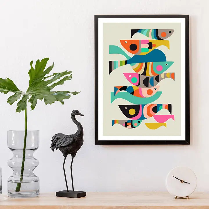3 BIRDIES STUDIO- "Under the Sea Fish" A5 Art Print