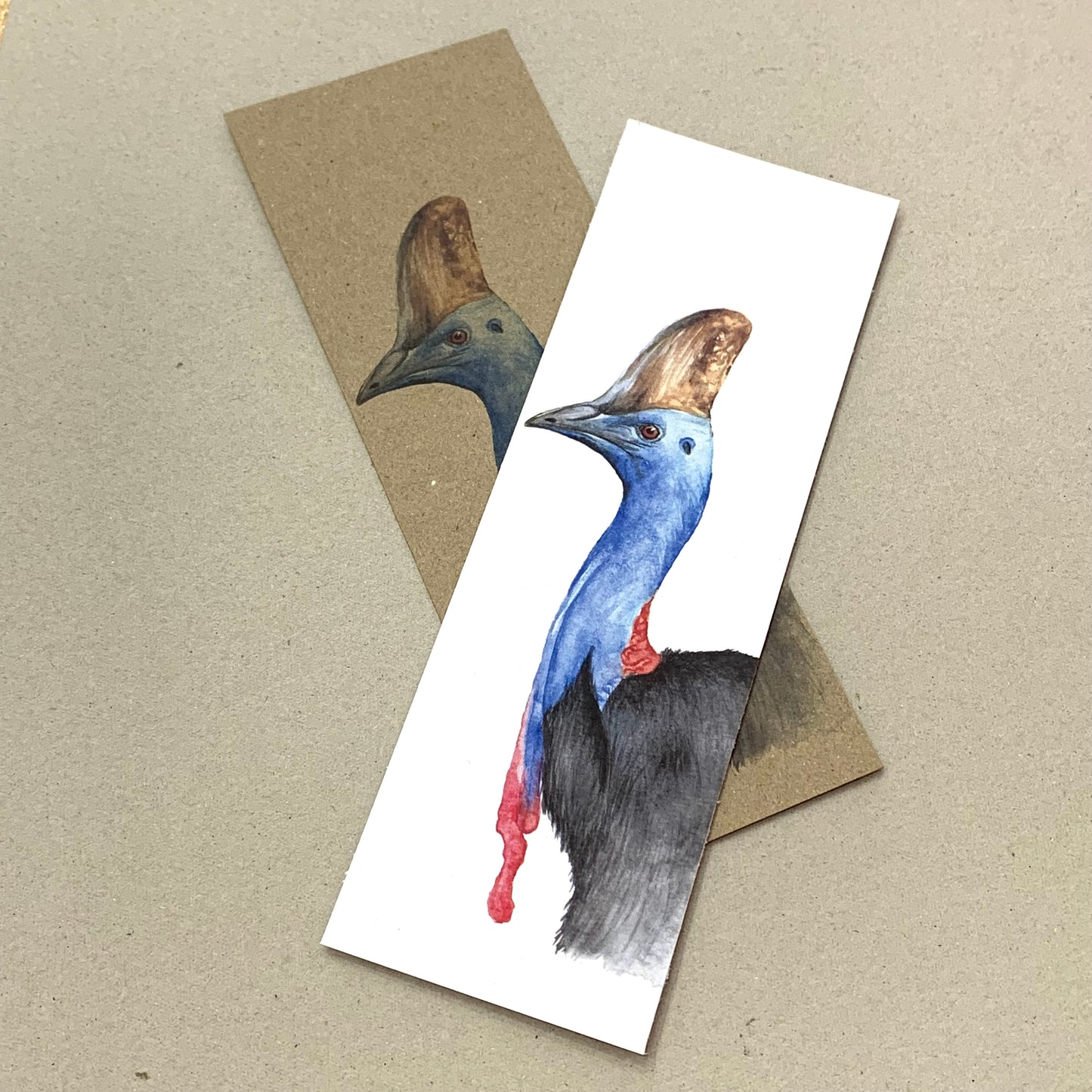 Shanna Trees Creations- "Cassowary" Bookmark- White Paper