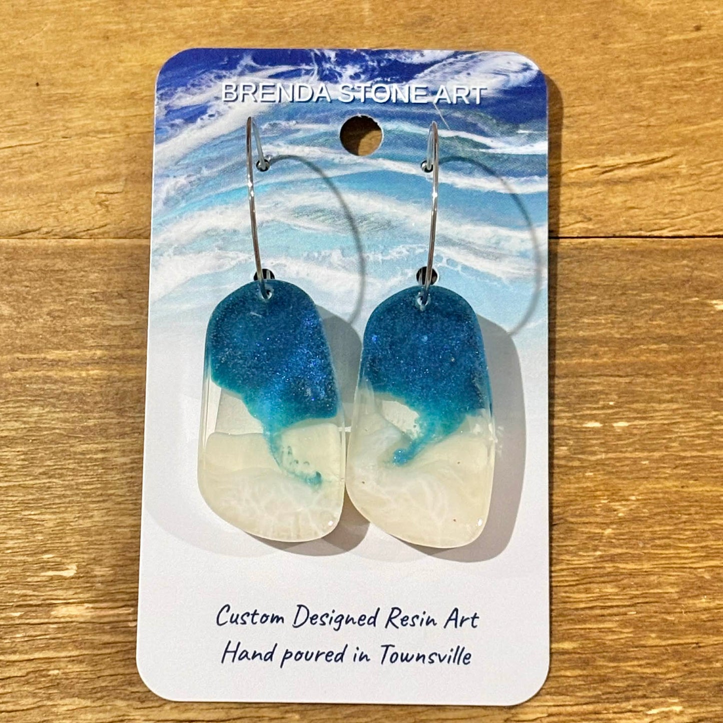 BRENDA STONE ART - Lagoon Hoop Earrings 3