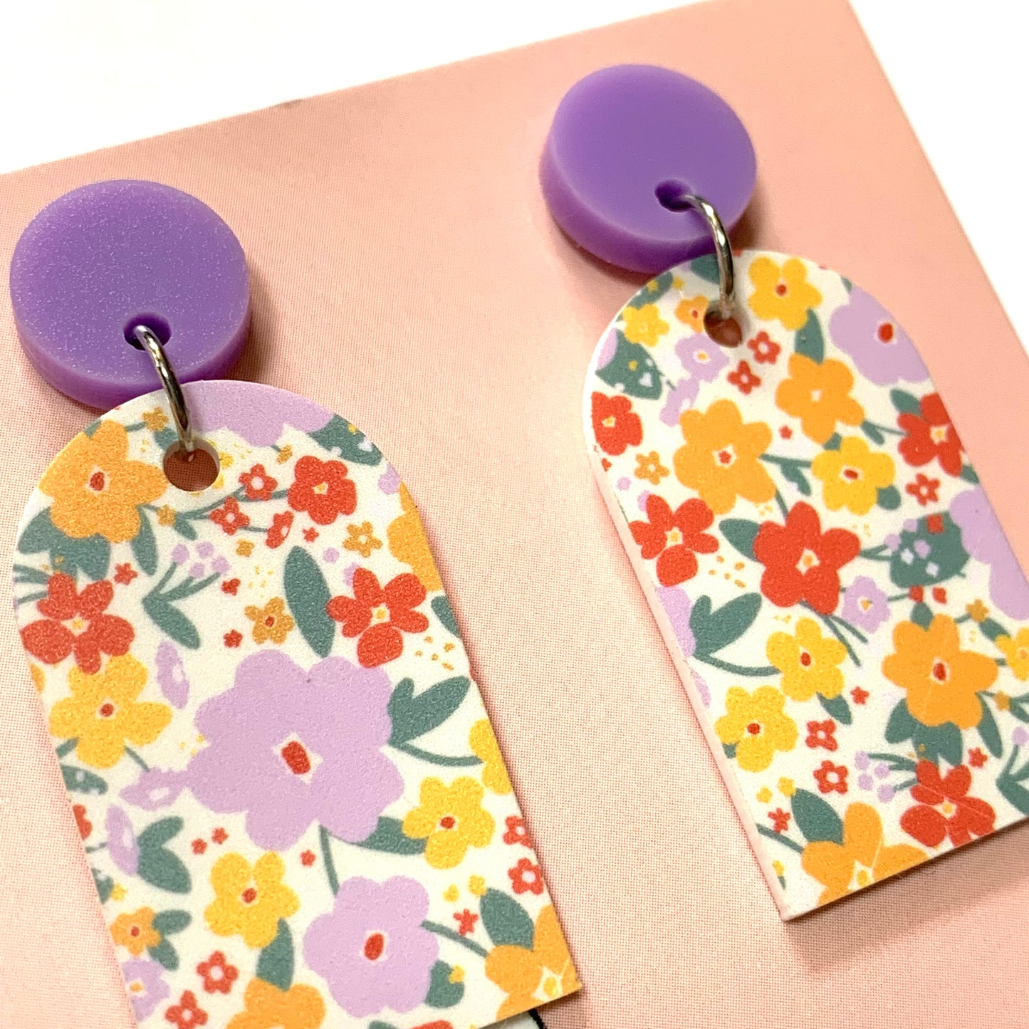 MAKIN' WHOOPEE - Cheer Ups “Lavender Fields” ARCH STUD DANGLES