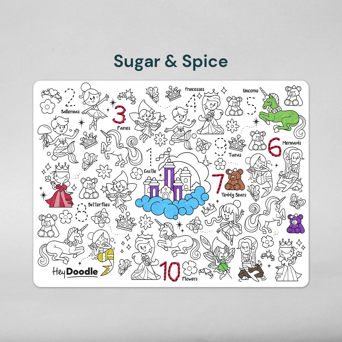 HEY DOODLE - SUGAR AND SPICE - Classic Colouring & Doodle Mat