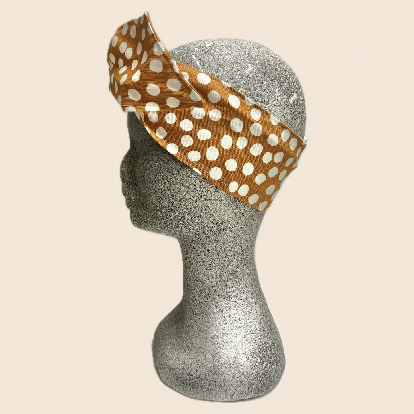 OH SEW ROSY: WIRE HEADBAND - Tan Brown Spotty