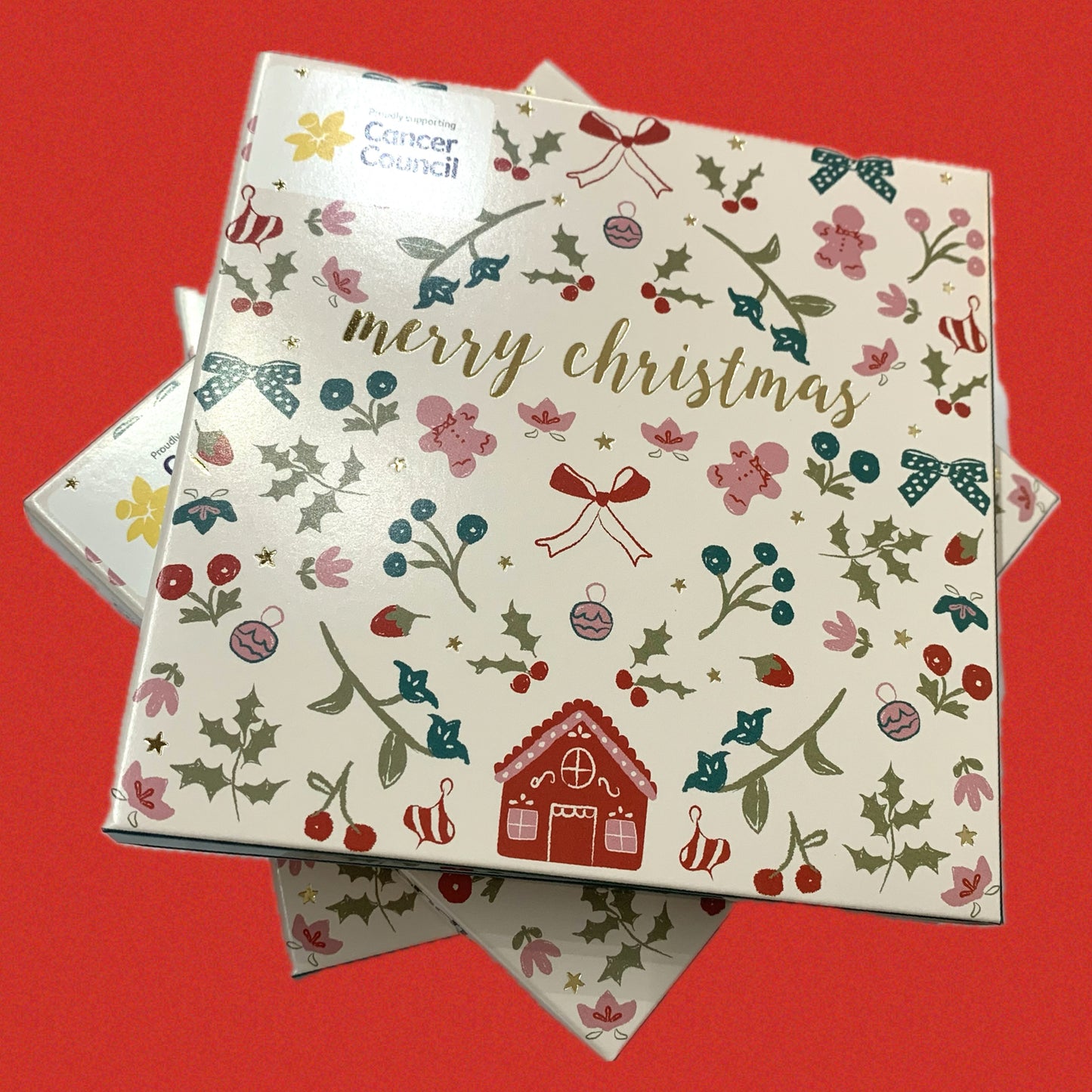 CANDLEBARK CREATIONS - "Christmas Wallpaper"- Box of 10 Cards