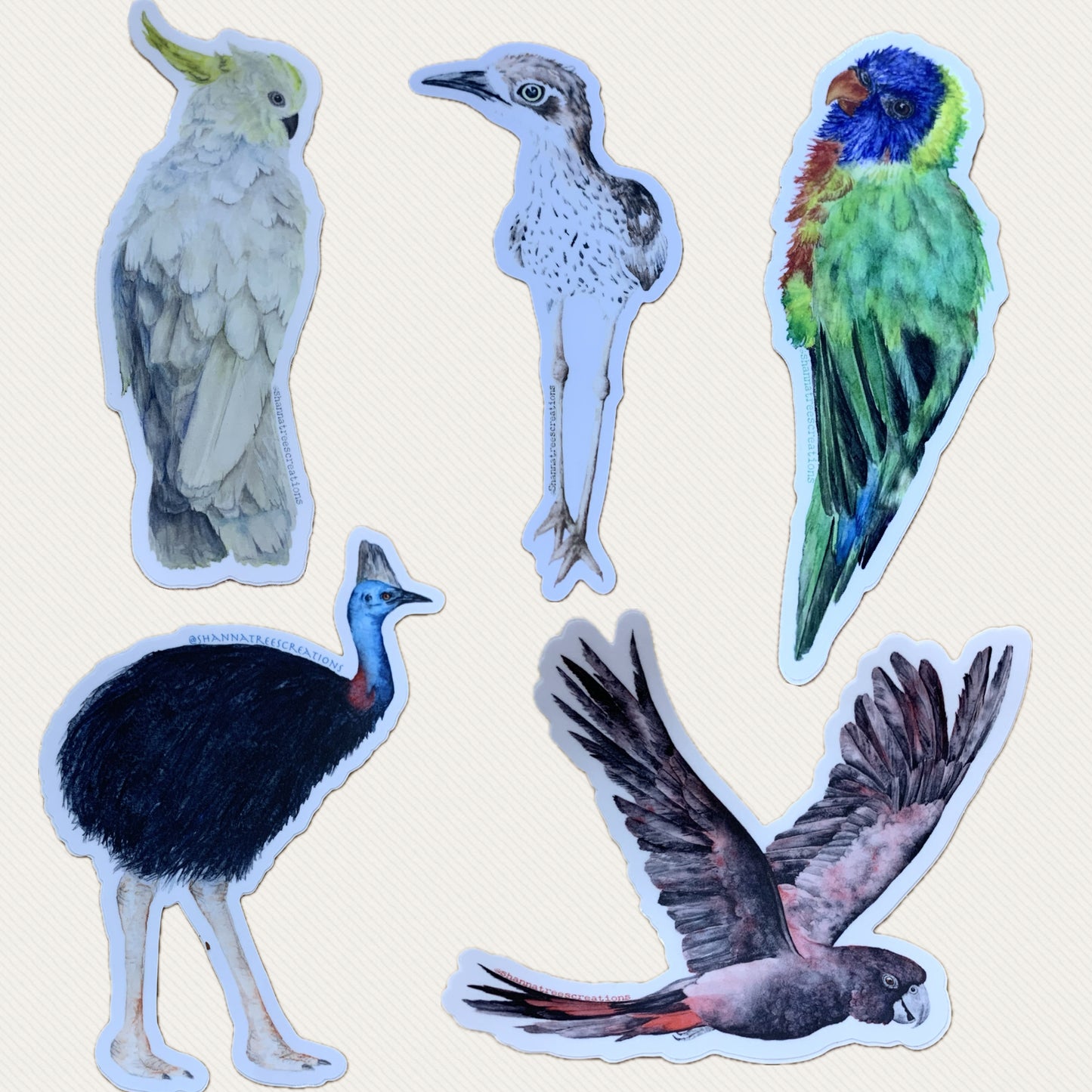 Shanna Trees Creations- White Cockatoo Large Sticker