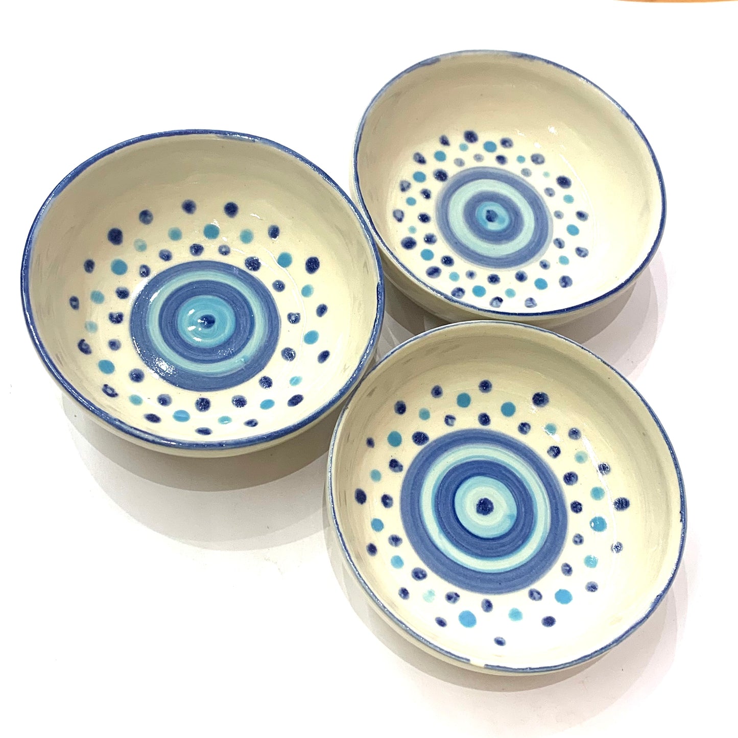 EARTH BY HAND- Dot Dishes- Blues