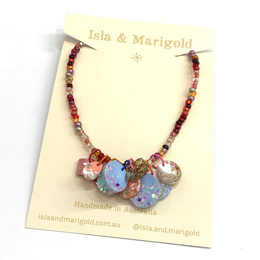 Isla & Marigold- Charm Necklace- Cherry