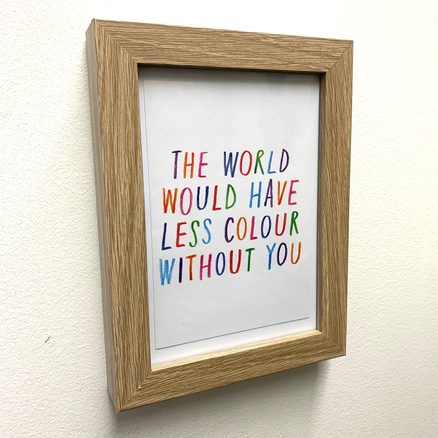 AHD PAPER CO- LESS COLOUR WITHOUT YOU- Framed Image