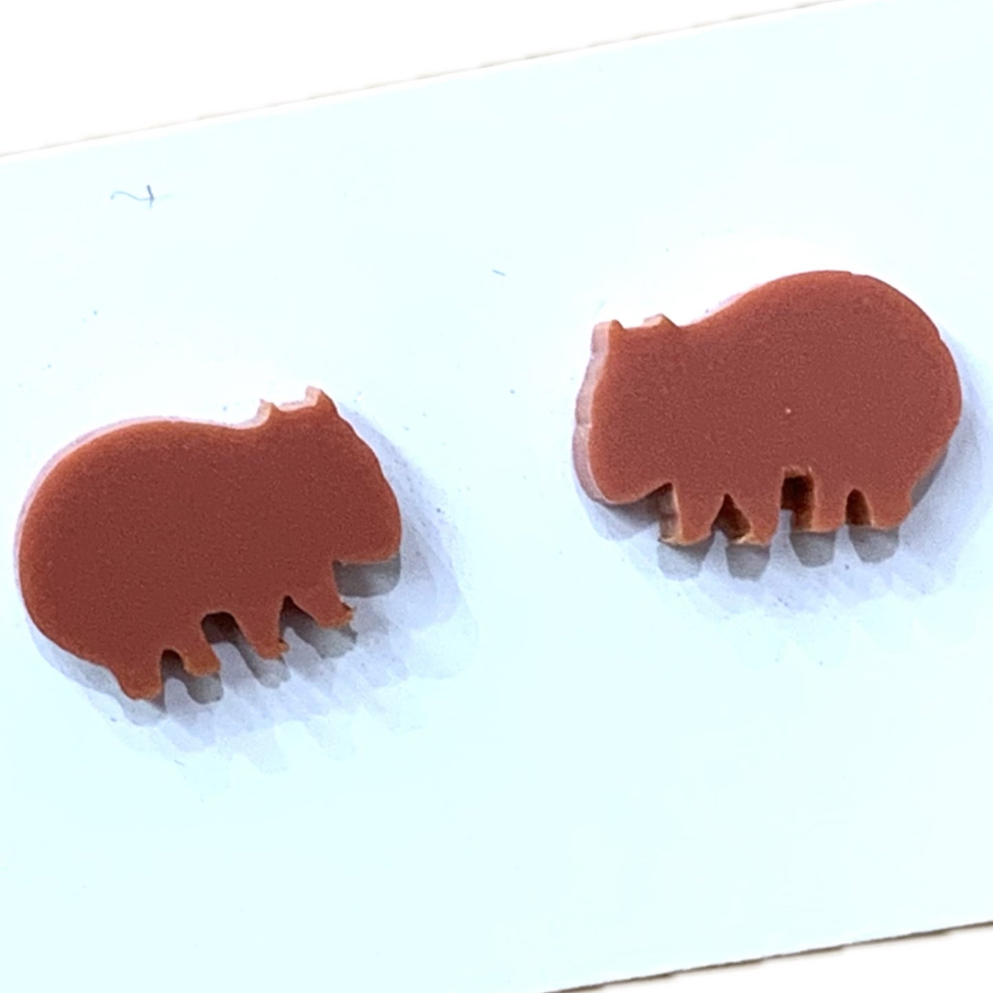 MAKIN' WHOOPEE - Little Aussies- "Wombats" Stud Earrings - Terracotta