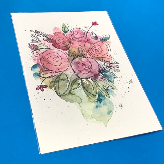 DONNA K CREATIONS- A4 ART PRINTS- Roses