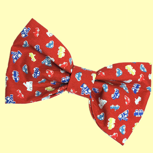 BEAUS AND BANDITS - DOGGY BOW TIE - BEEP BEEP - LARGE