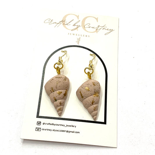 CRAFTED BY COURTNEY- Sea Shell Hook Earrings