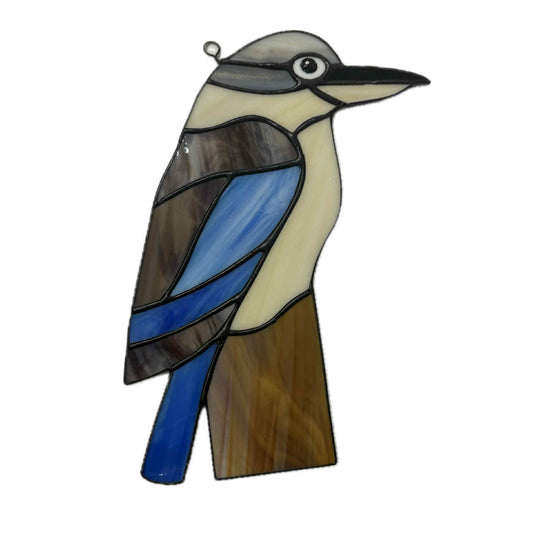SWAN GLASS - BLUE THE KOOKABURRA - Stained Glass Ornament