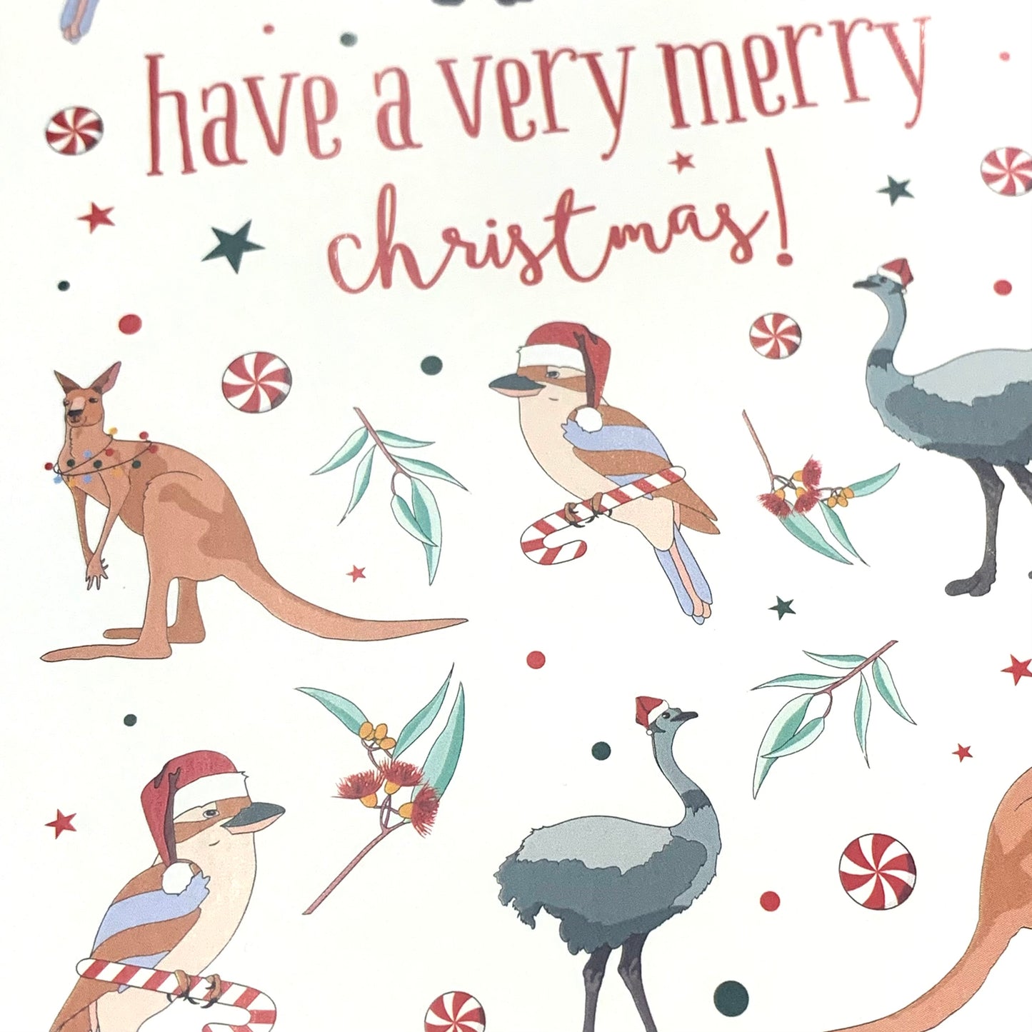 CANDLE BARK CREATIONS - "Aussie Christmas Friends" Australiana - 8 Pack of Cards