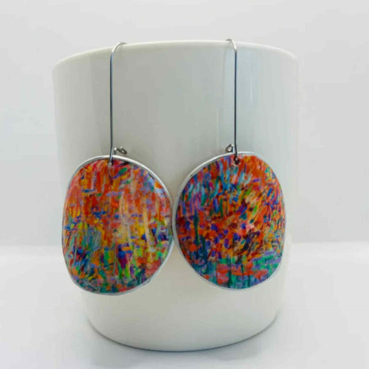EDIE & BILL- ROSIE 2 SINGLE DROP- Recycled Coffee Pod & Magazine Earrings