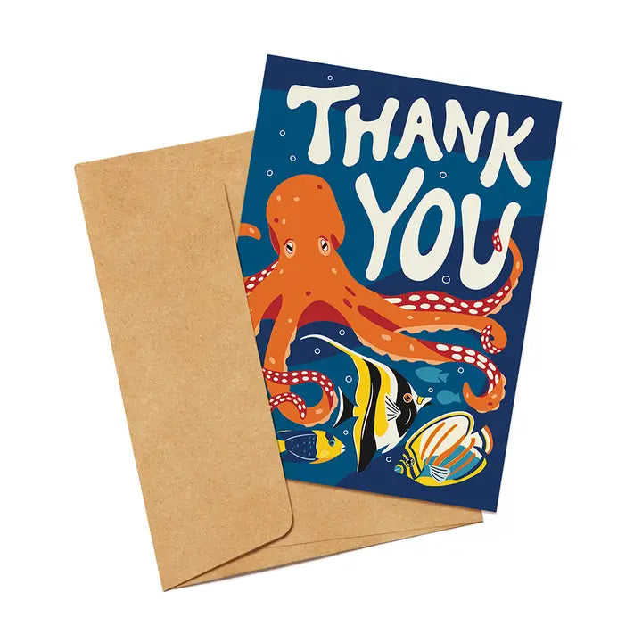 OUTER ISLAND - 'Thankyou' Octopus Greeting Card