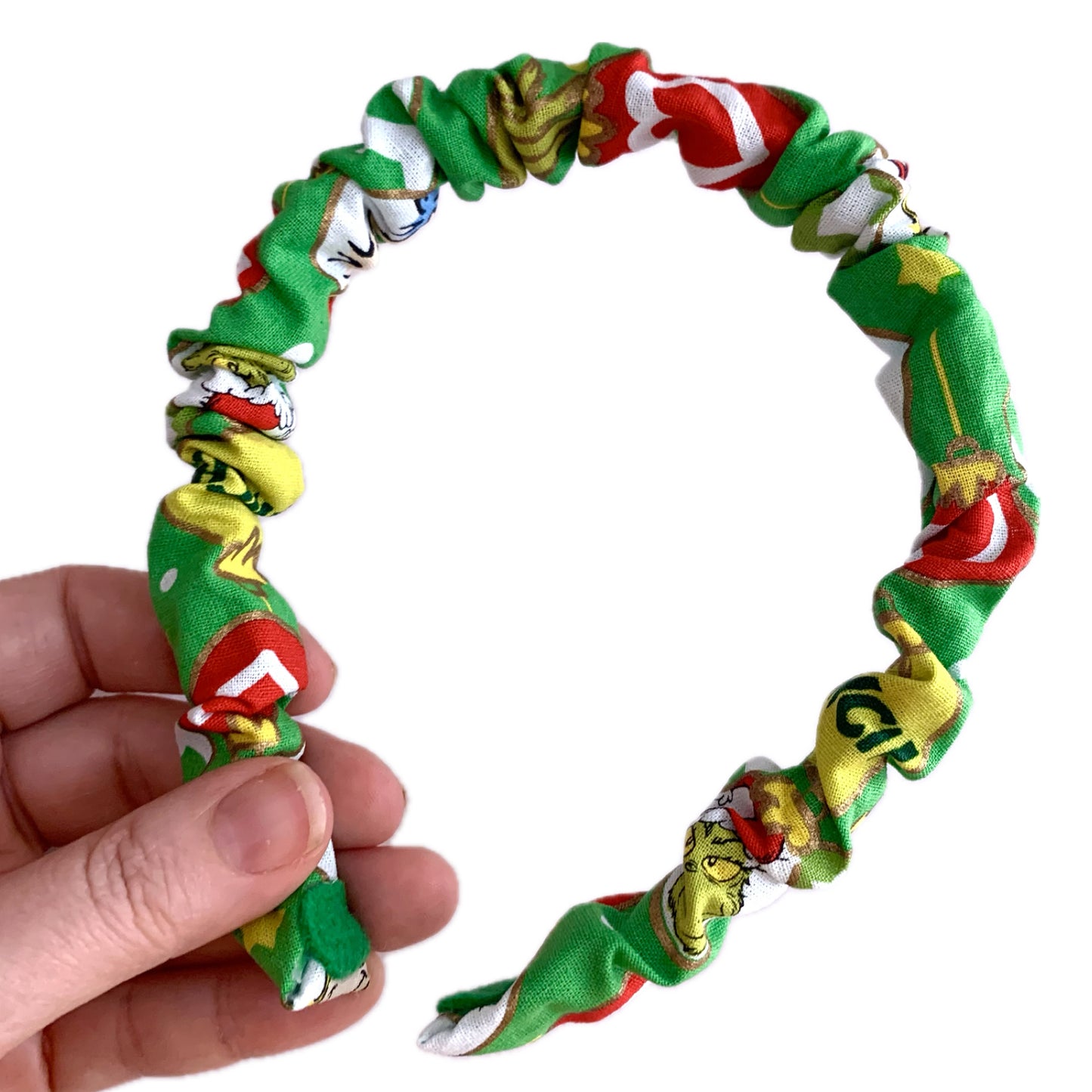 THIS BIRD HAS FLOWN -  SMALL CHRISTMAS SCRUNCHIE HEADBANDS- The Grinch