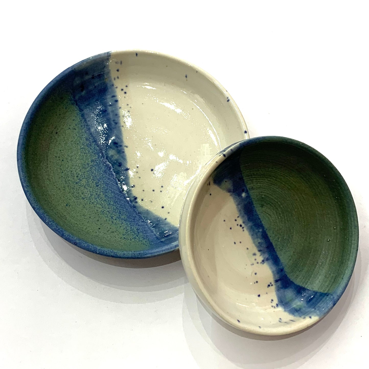 EARTH BY HAND- Set of 2 Tapas/Trinket Dishes- #2