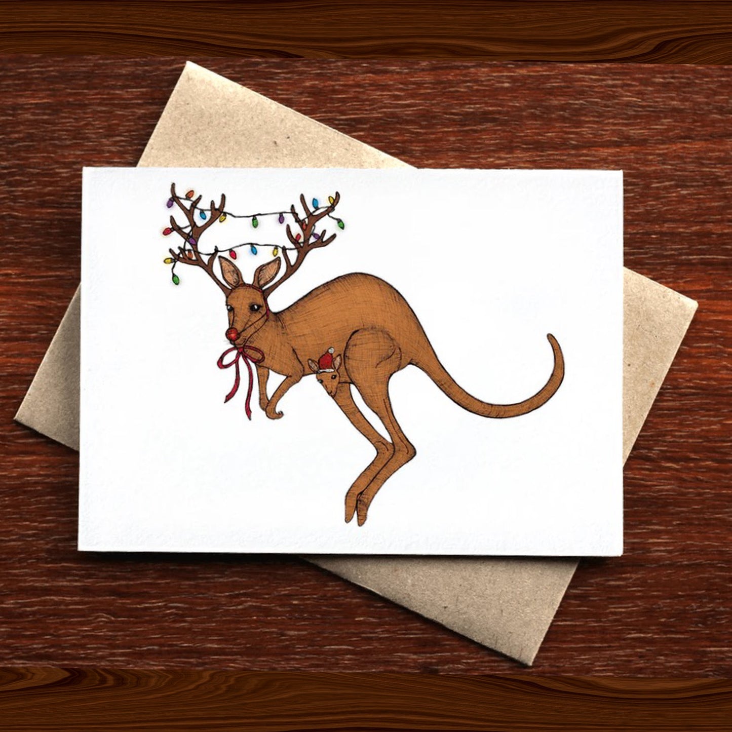 The Nonsense Maker- Kangaroo Christmas - Christmas Card