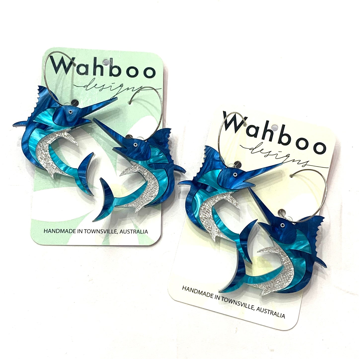 WAHBOO- Marlin Hoop Dangle Earrings