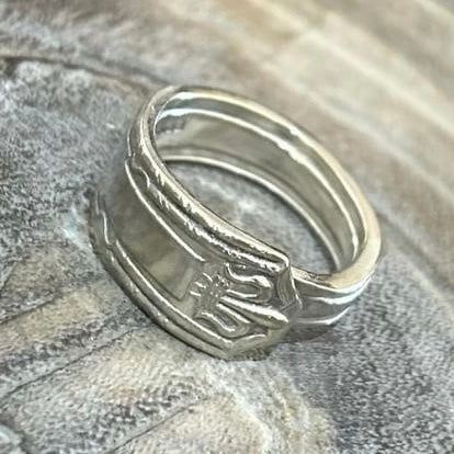 MOLLY MADE - Silverware Ring- Handle #1- Fleur De Lis