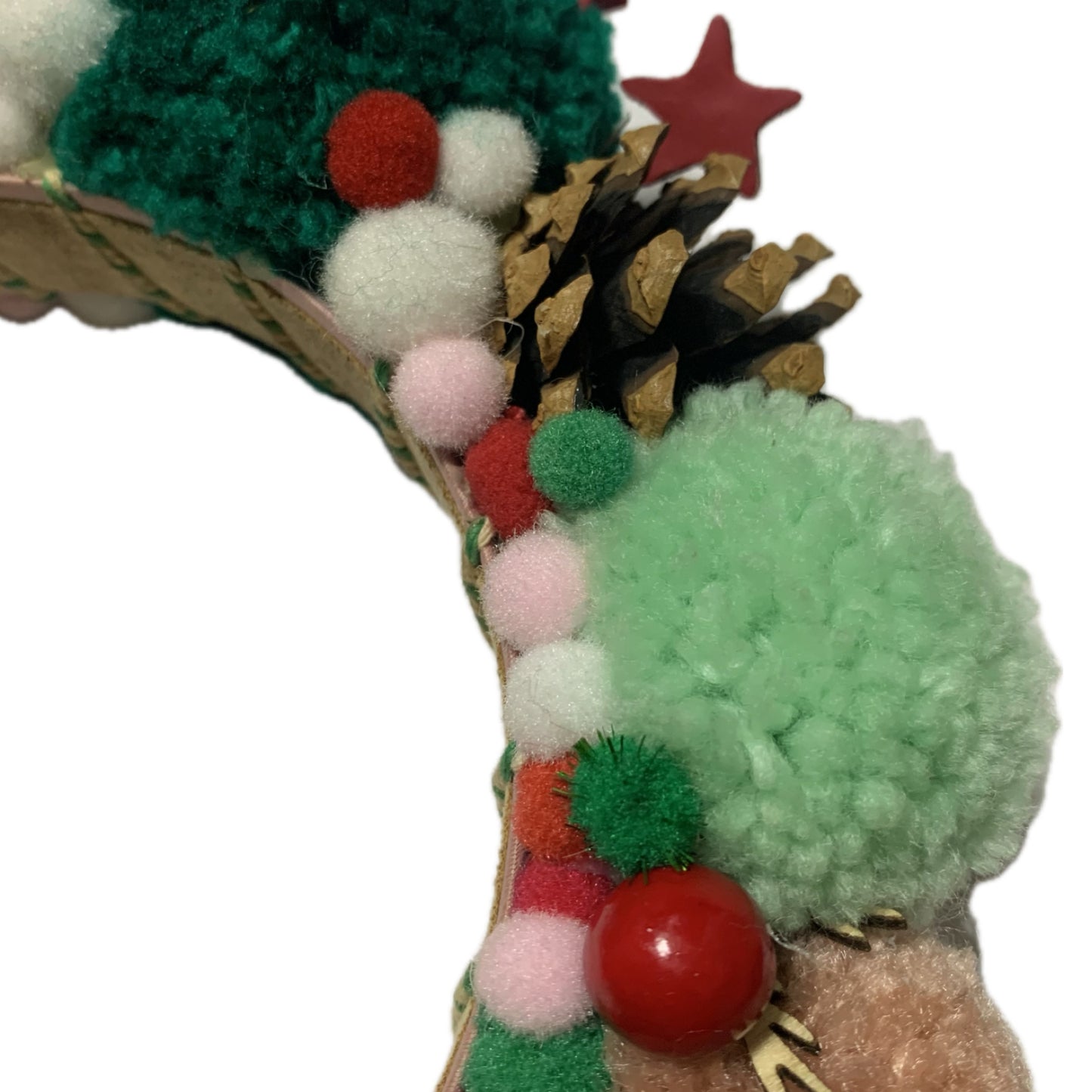 THIS BIRD HAS FLOWN- "POM POMS & PINECONES" LARGE CHRISTMAS HEADBAND