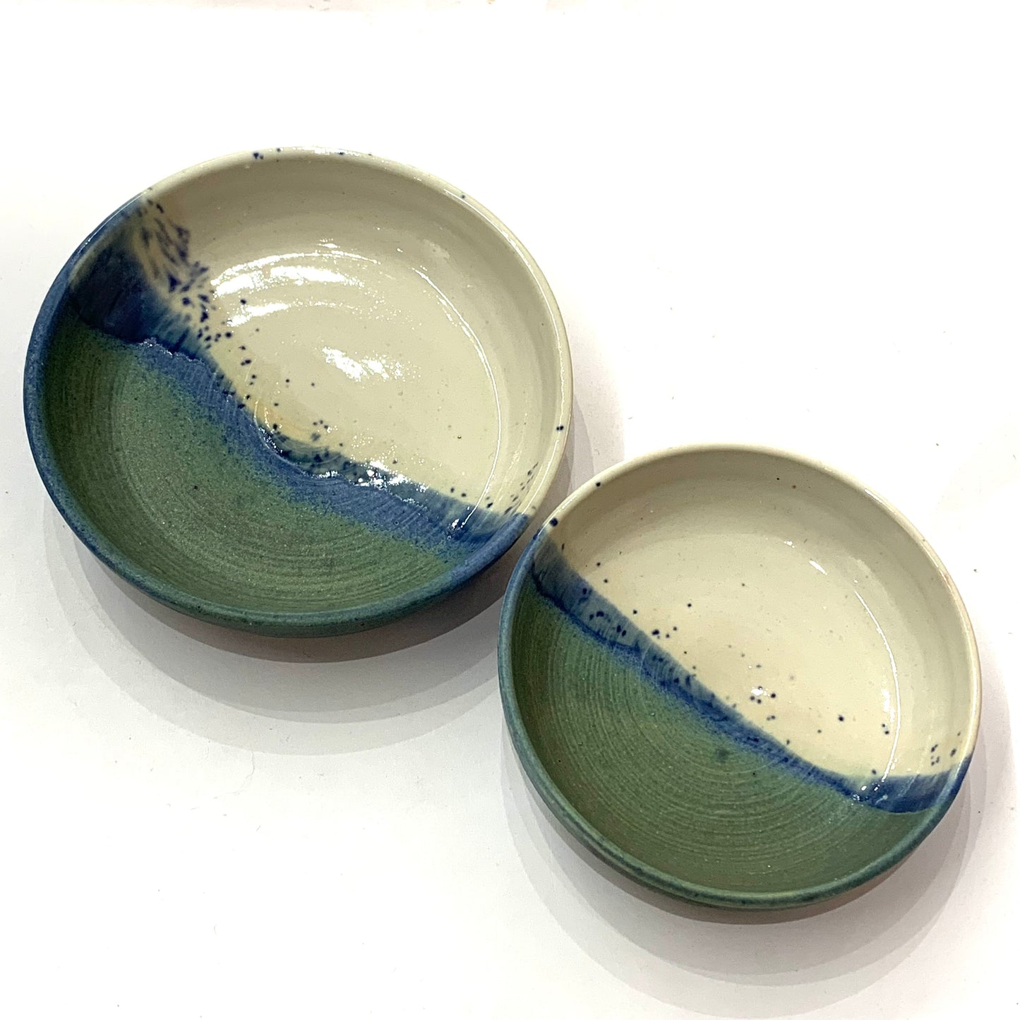 EARTH BY HAND- Set of 2 Tapas/Trinket Dishes- #3