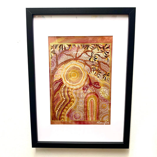 ART BY GAYLEE - Large Framed Original A4 Painting #1