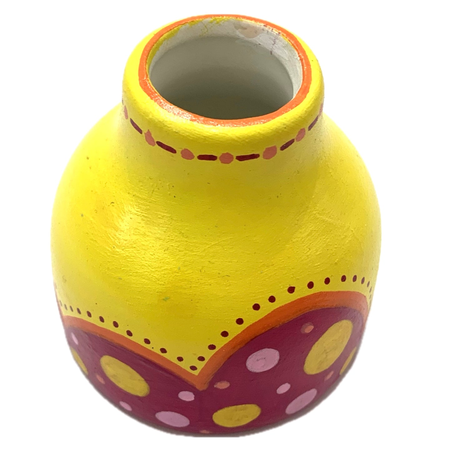 MAKIN' WHOOPEE - Teeny Vase- Yellow & Magenta