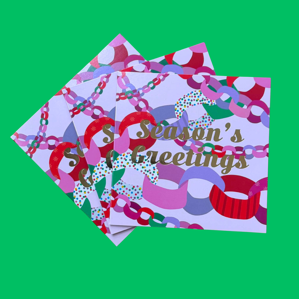 CANDLEBARK CREATIONS - "Paper Chain Greetings"- Box of 10 Cards