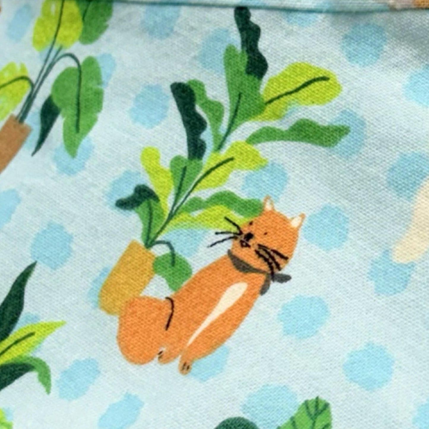 Teacups n Quilts-Ats and Plants Fabric Hat - Adult Size