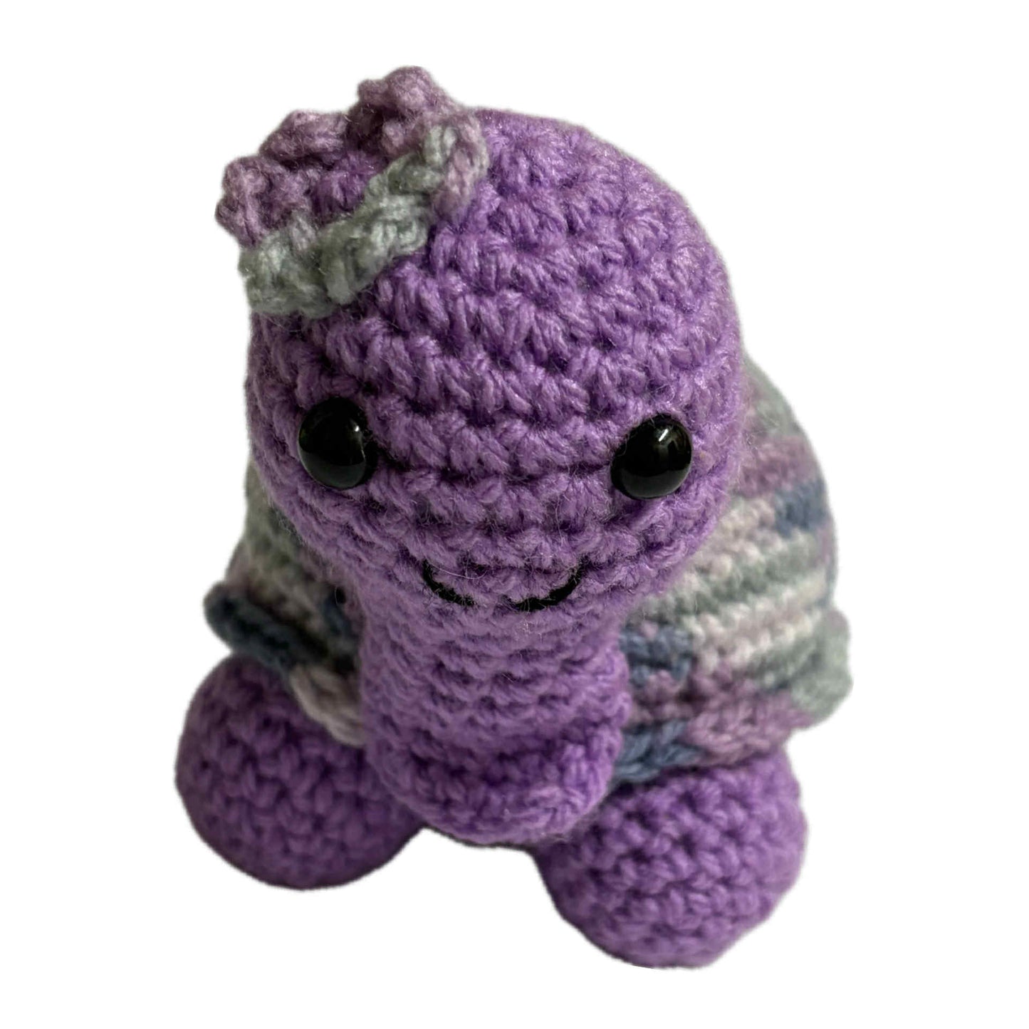 BEAKNITS- CROCHETED PURPLE TURTLE- MEDIUM