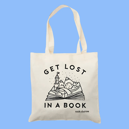 NOOK & BURROW- "GET LOST" Bookish Tote Bag