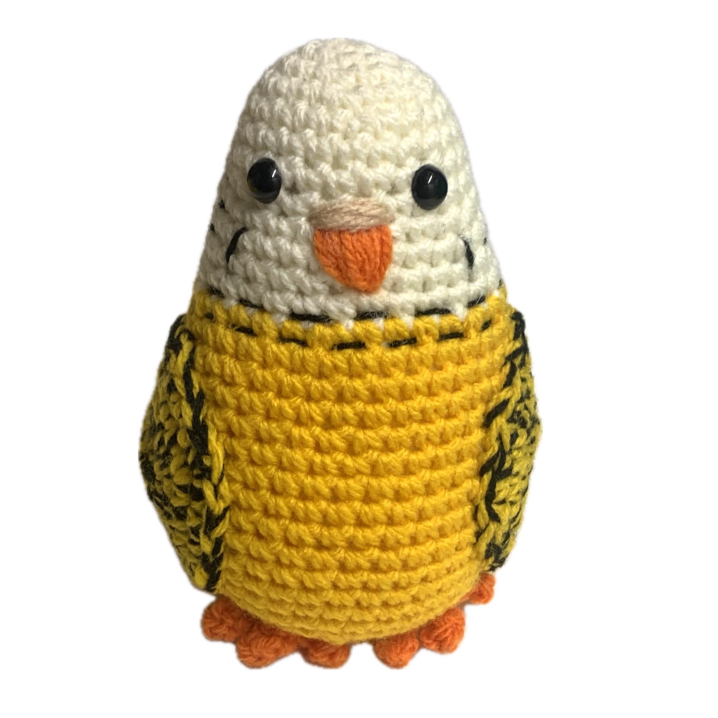 BEAKNITS- DARK YELLOW CROCHETED BUDGIE