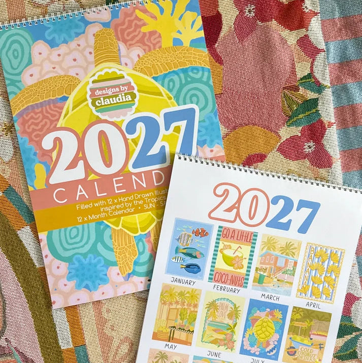 DESIGNS BY CLAUDIA - 2027 A3 WALL CALENDAR