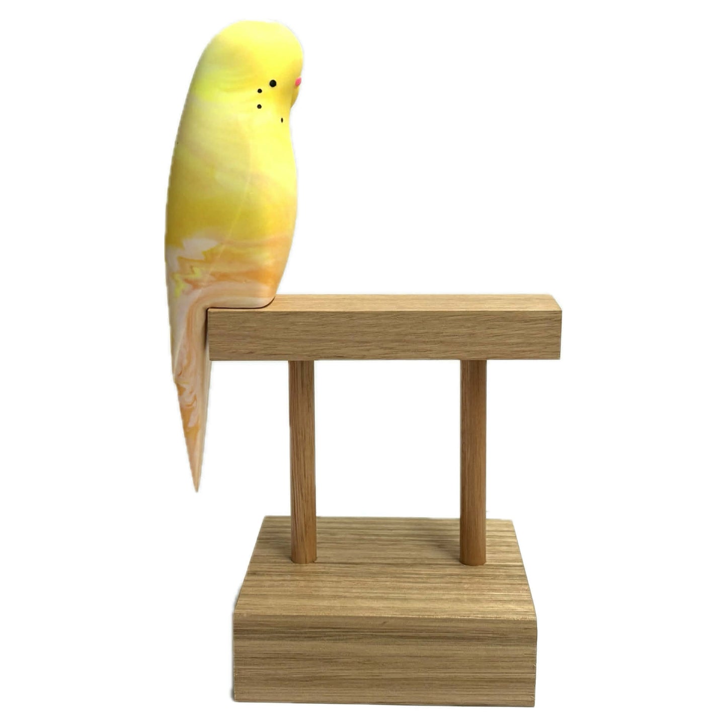 PETE CROMER - RESIN BUDGERIGAR #13 SUNSET YELLOW AND ORANGE