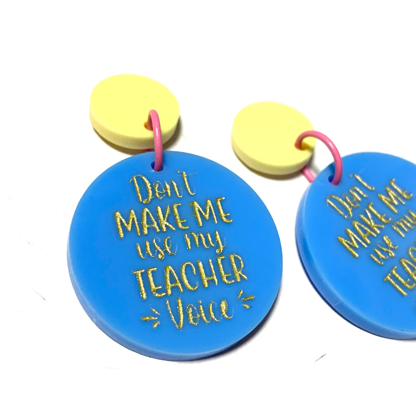 MAKIN' WHOOPEE - “Teacher Voice” TEACHER STUD DANGLES