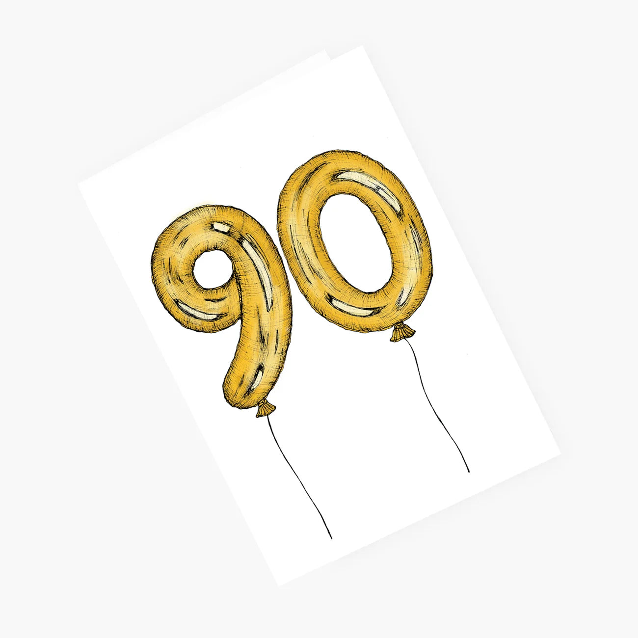 The Nonsense Maker- Ninetieth Birthday Balloons - 90th Birthday Card
