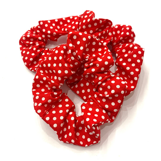 MAKIN' WHOOPEE - "Red & White Spots" Christmas Scrunchies